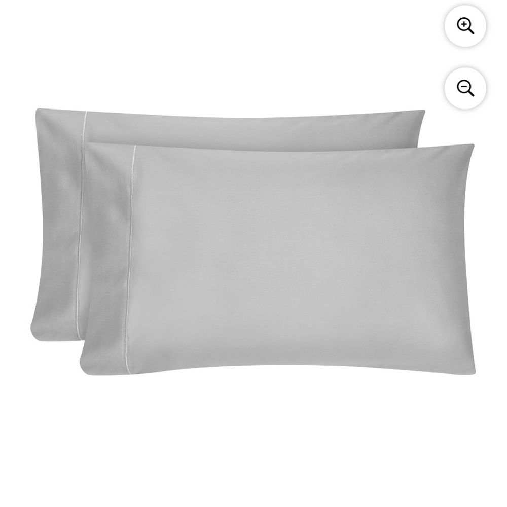 Egyptian Cotton Pillowcases Hotel Style X2 - King - Mother of Pearl